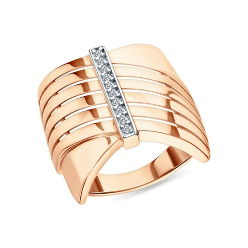 Золотое кольцо с фианитами