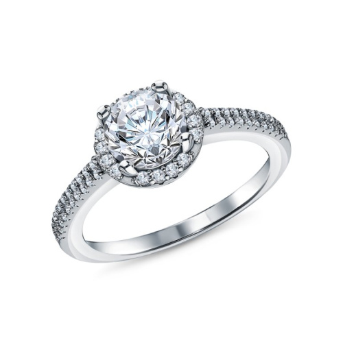 Серебряное кольцо с фианитами