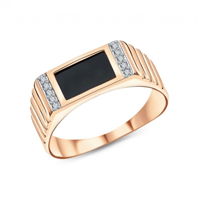 Золотое кольцо с фианитами