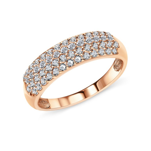 Золотое кольцо с фианитами