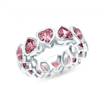 Серебряное кольцо с фианитами