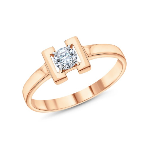 Золотое кольцо с фианитами