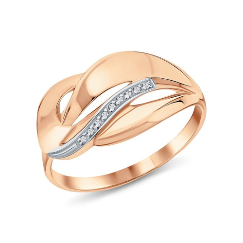 Золотое кольцо с фианитами