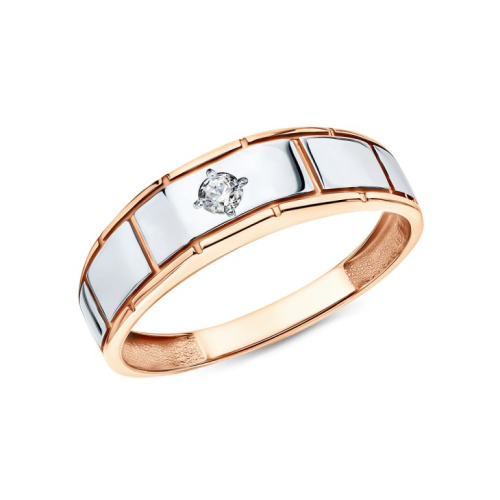 Золотое кольцо с фианитами