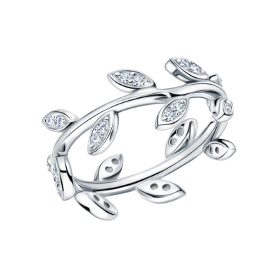 Серебряное кольцо с фианитами