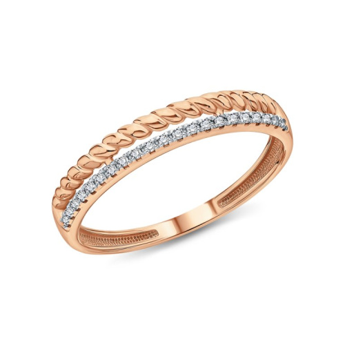 Золотое кольцо с бриллиантами природными