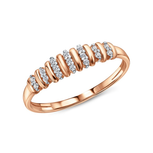 Золотое кольцо с фианитами