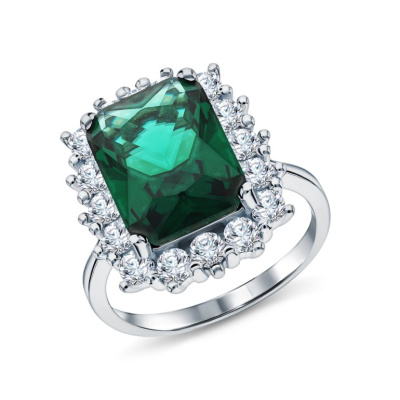 Серебряное кольцо с фианитами