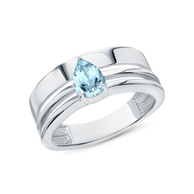 Серебряное кольцо с топазами природными