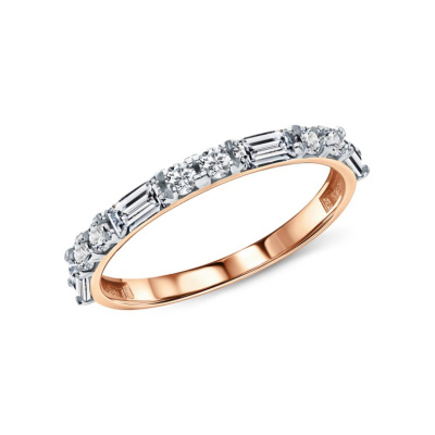 Золотое кольцо с фианитами