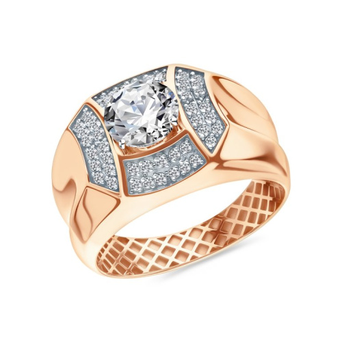 Золотое кольцо с фианитами