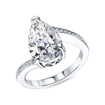 Серебряное кольцо с фианитами