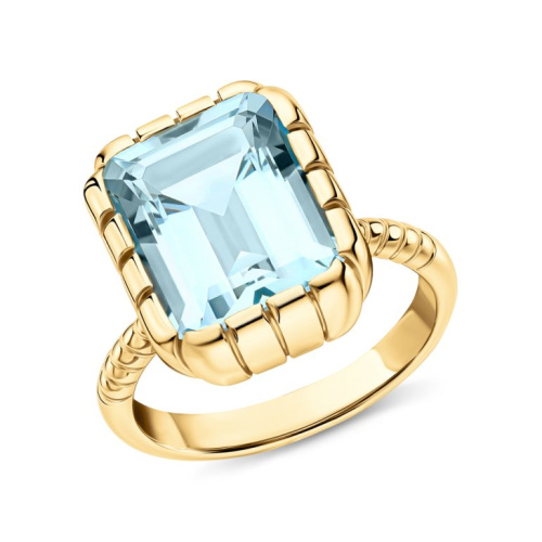 Серебряное кольцо с топазами природными