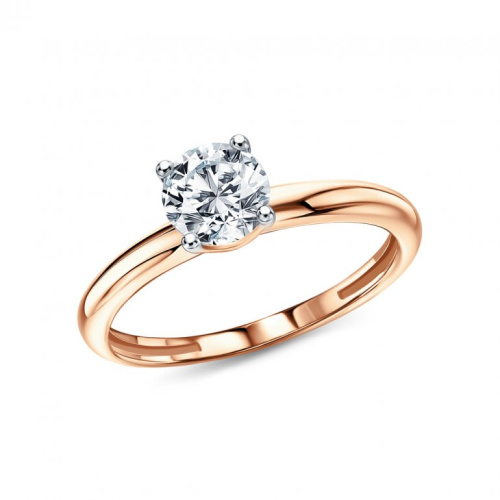 Золотое кольцо с фианитами