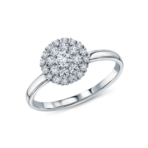 Золотое кольцо с бриллиантами выращенными