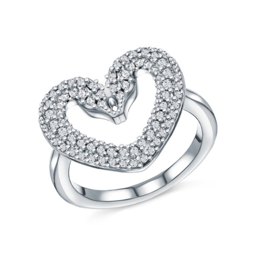 Серебряное кольцо с фианитами