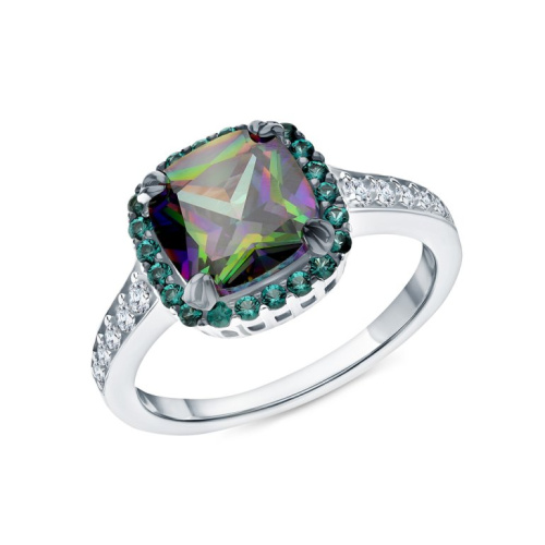 Серебряное кольцо с фианитами