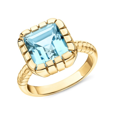 Серебряное кольцо с топазами природными