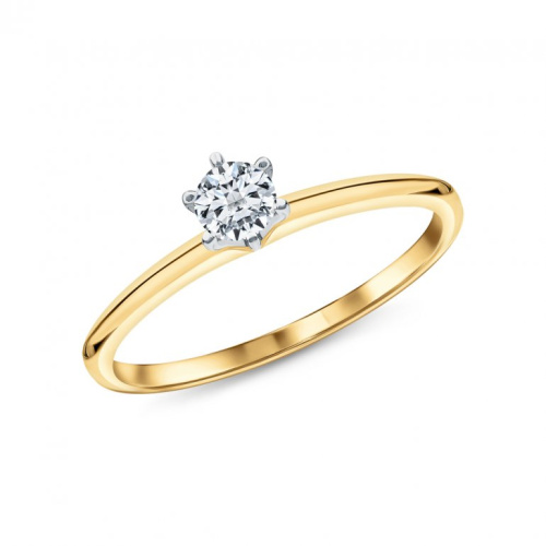 Золотое кольцо с бриллиантами природными