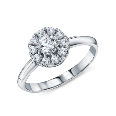 Золотое кольцо с бриллиантами выращенными