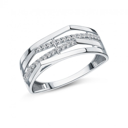 Золотое кольцо с фианитами