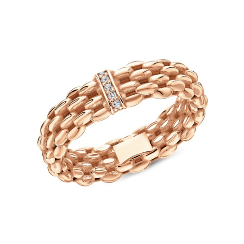 Золотое кольцо с фианитами