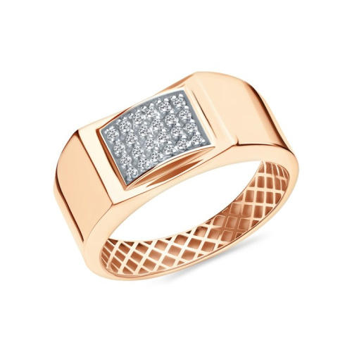 Золотое кольцо с фианитами