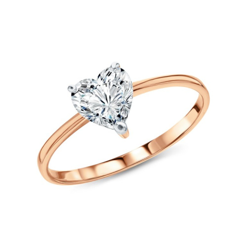 Золотое кольцо с фианитом