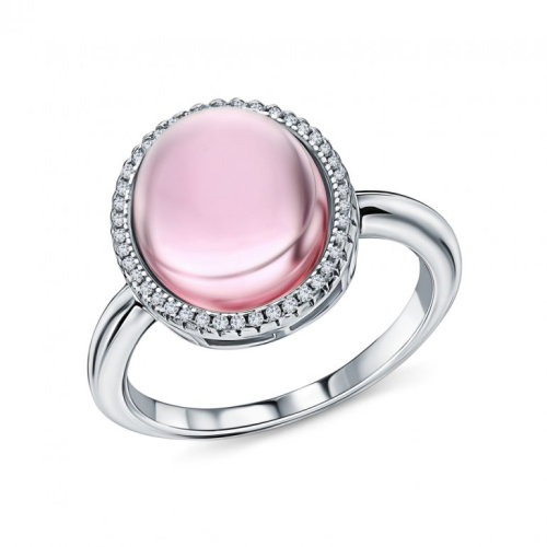 Серебряное кольцо с алпанитом и фианитами