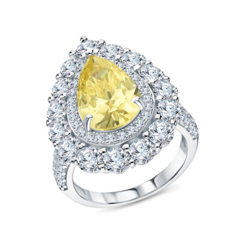 Серебряное кольцо с фианитами