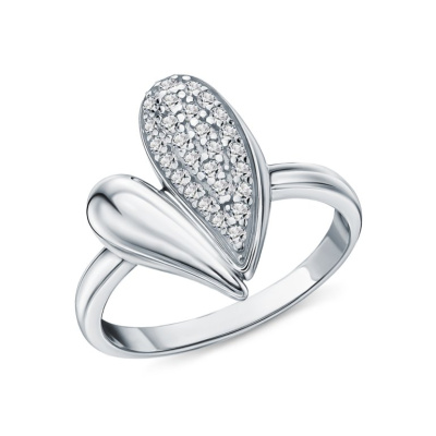 Серебряное кольцо с фианитами