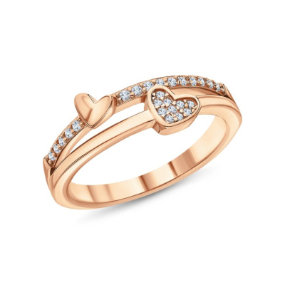 Серебряное кольцо с фианитами