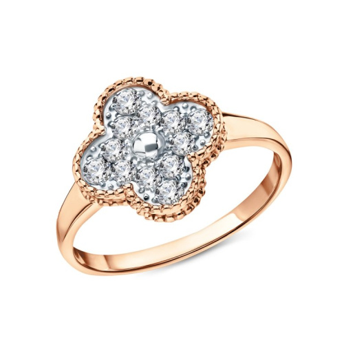 Золотое кольцо с фианитами