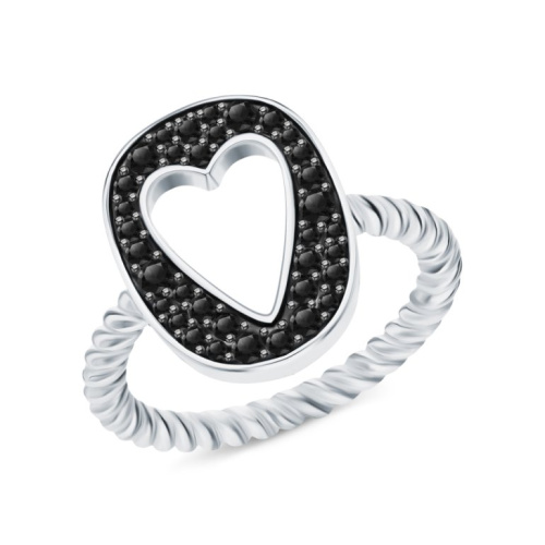 Серебряное кольцо с фианитами