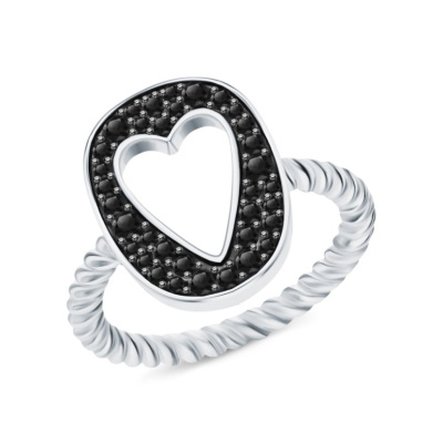 Серебряное кольцо с фианитами