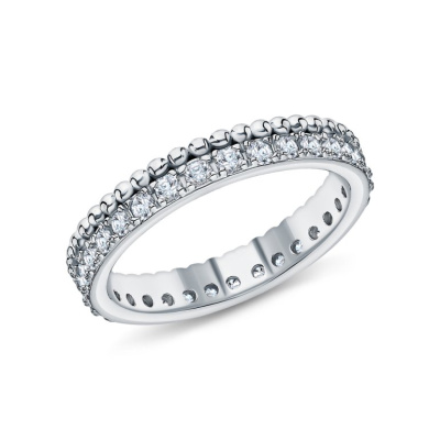 Серебряное кольцо с фианитами