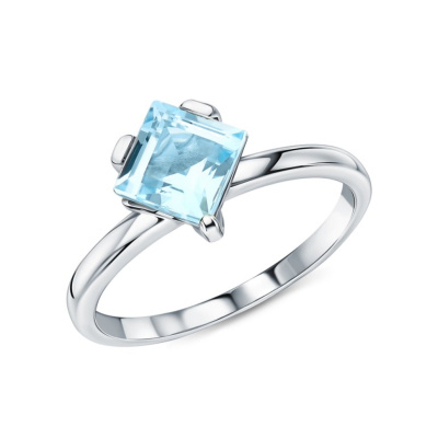 Серебряное кольцо с топазами природными