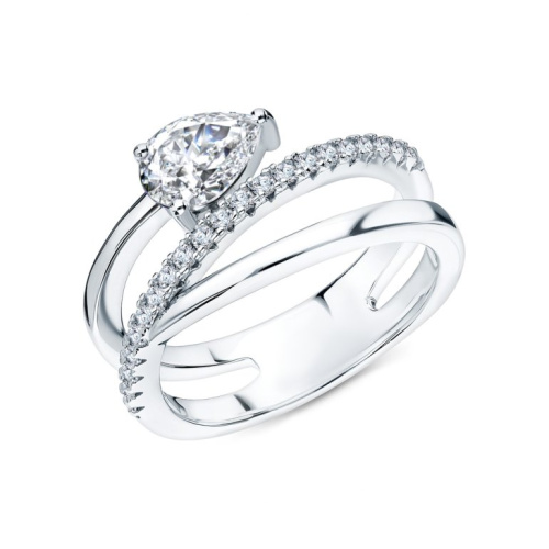 Серебряное кольцо с фианитами