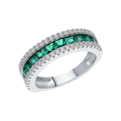 Серебряное кольцо с фианитами