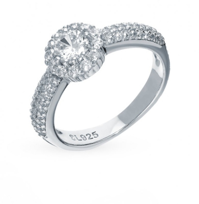 Серебряное кольцо с фианитами