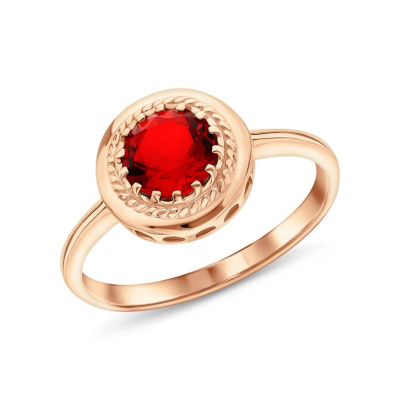 Золотое кольцо с фианитами