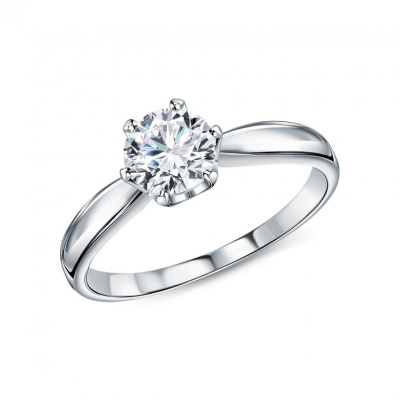 Золотое кольцо с бриллиантом выращенным