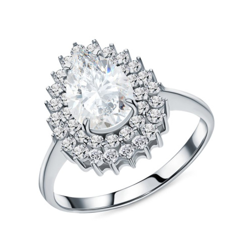 Серебряное кольцо с фианитами