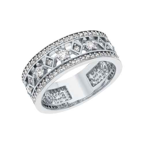 Серебряное кольцо с фианитами