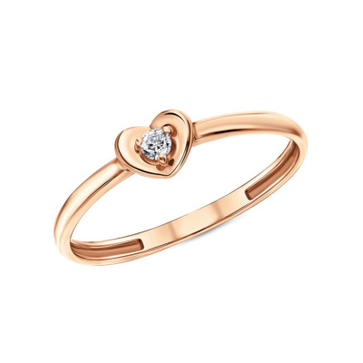 Золотое кольцо с фианитами