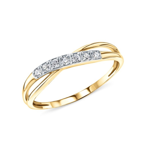 Золотое кольцо с фианитами