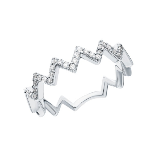 Серебряное кольцо с фианитами