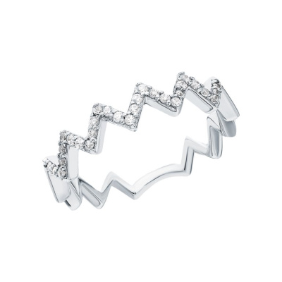 Серебряное кольцо с фианитами