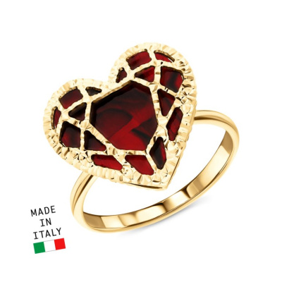 Золотое кольцо с перламутром природным