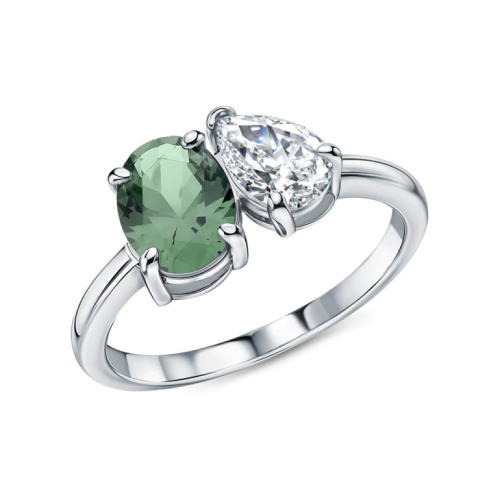 Серебряное кольцо с фианитами